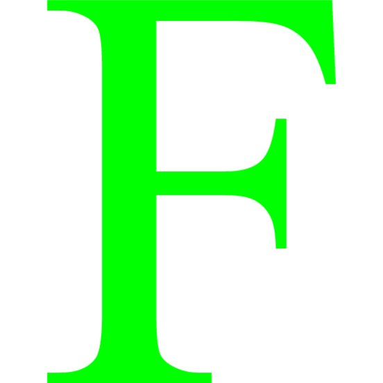 F.  RGB colour code 0, 255, 0